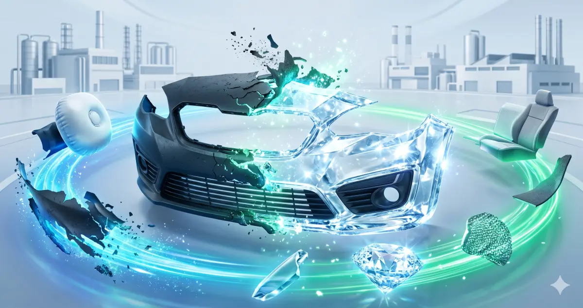New Technology Removes 99.9% of Paint to Recycle Automotive Bumpers Into High-Purity PP